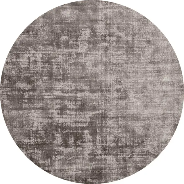 Dywan okrągły Desert Dark Grey Round 200x200 cm szary, tencel, Carpets & More - WYMIARY