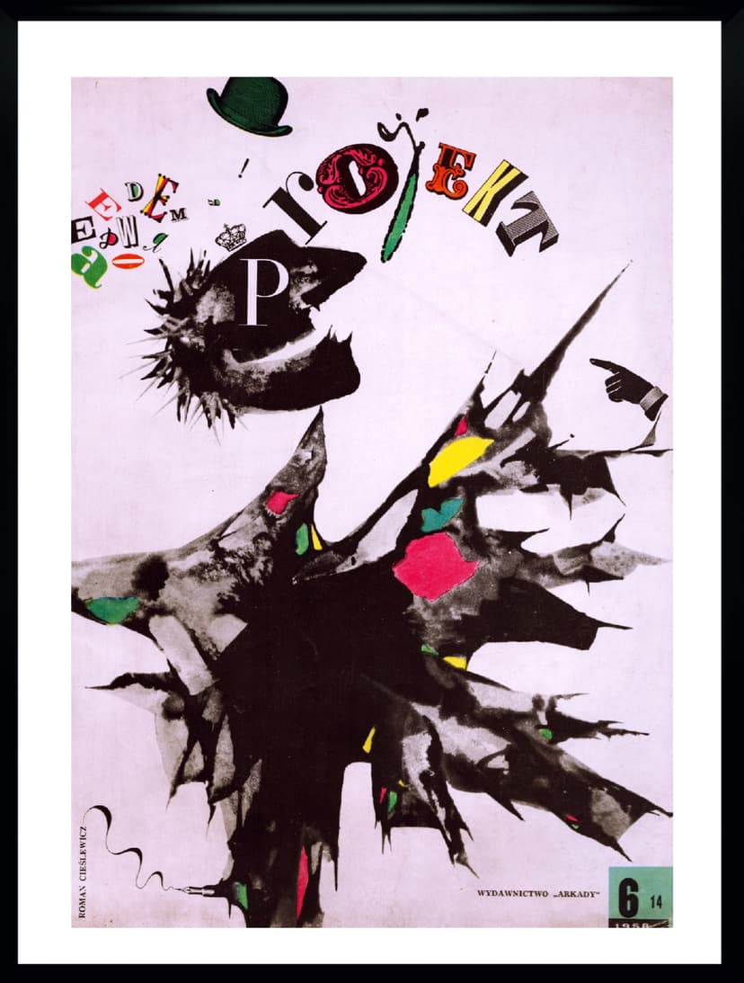 Cover PROJEKT, multicolor, by R. Cieślewicz, Poland, 1950s.