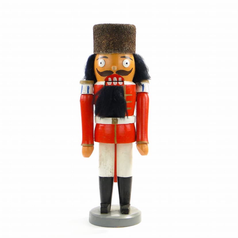 Dziadek do orzechów figuralny, polichromowane drewno, Austria, lata 60.