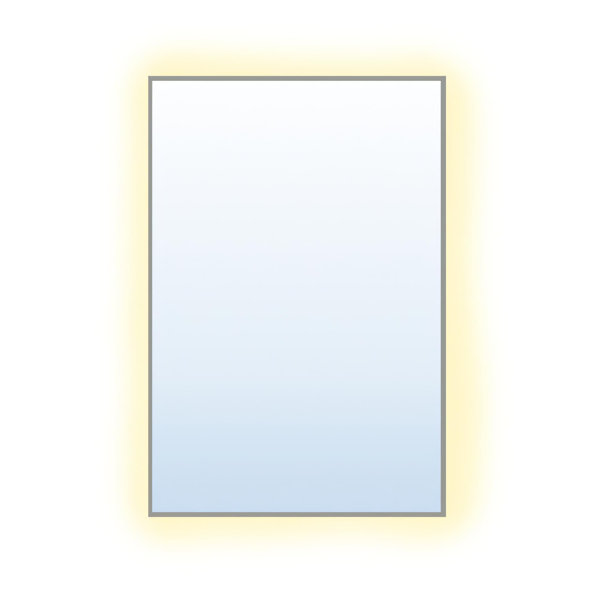 Rectangular mirror Tiny Border Straight 90x60 cm, silver, neutral light, Baltica