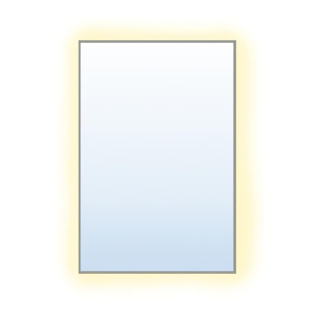Rectangular mirror Tiny Border Straight 90x60 cm, silver, neutral light, Baltica - DIMENSION