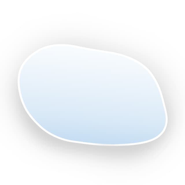 Irregular mirror Contorno IV 100x71 cm, white, Baltica - DIMENSION