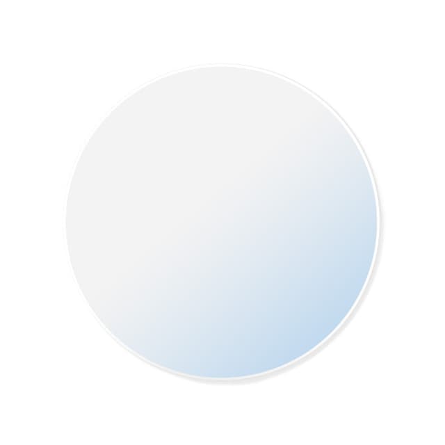 Lustro okrągłe Tiny Border Round fi 90 cm, białe, Baltica - WYMIARY