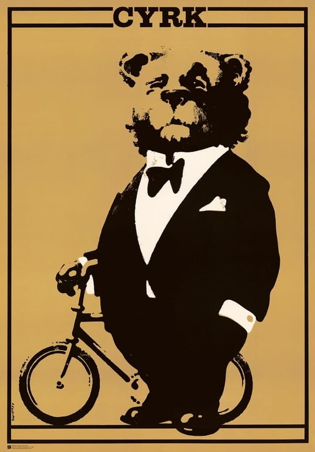 Plakat cyrkowy Cyrk Miś 97x67,5 cm, aut. W. Świerzy, Polska Szkoła Plakatu - WYMIARY