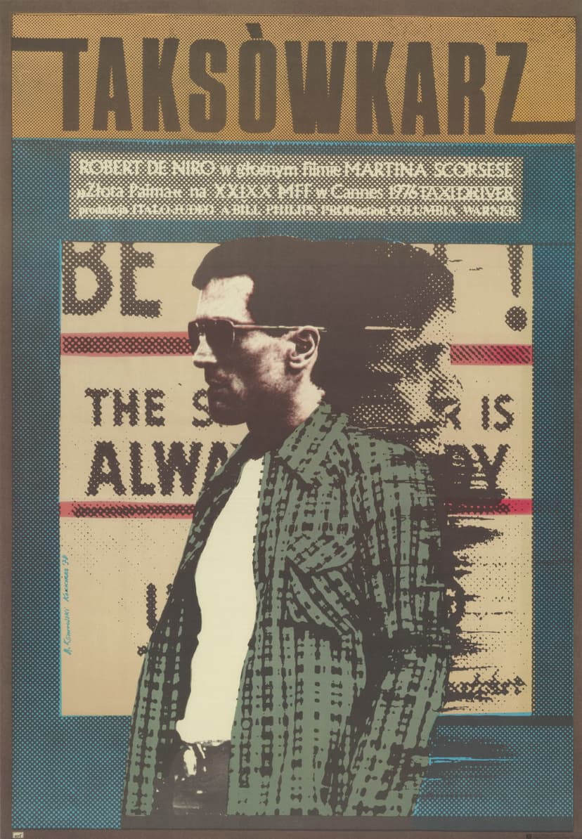 Movie poster Taksówkarz 97x67 cm, by A. Klimowski, Polska Szkoła Plakatu