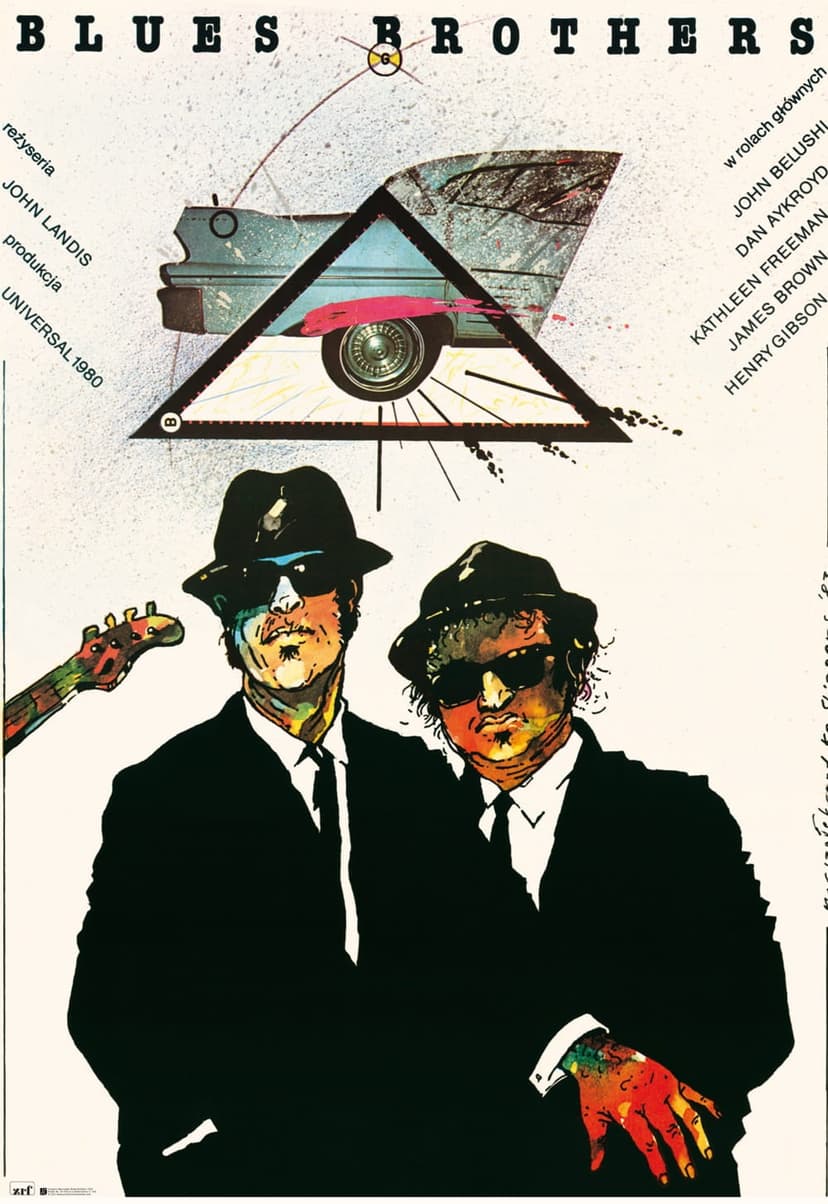 Film poster Blues Brothers 97x67.4 cm, by G. Marszałek, Polska Szkoła Plakatu