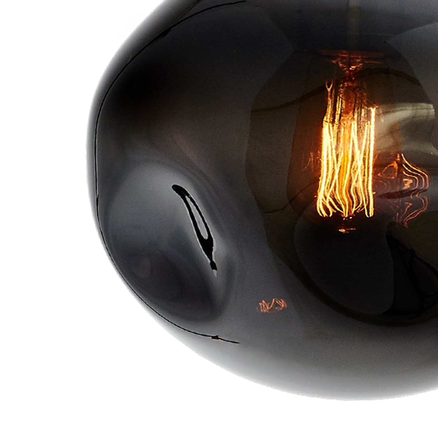 Lampa wisząca Avia Ø25 cm czarna, szkło czarne, Kaspa - 178394