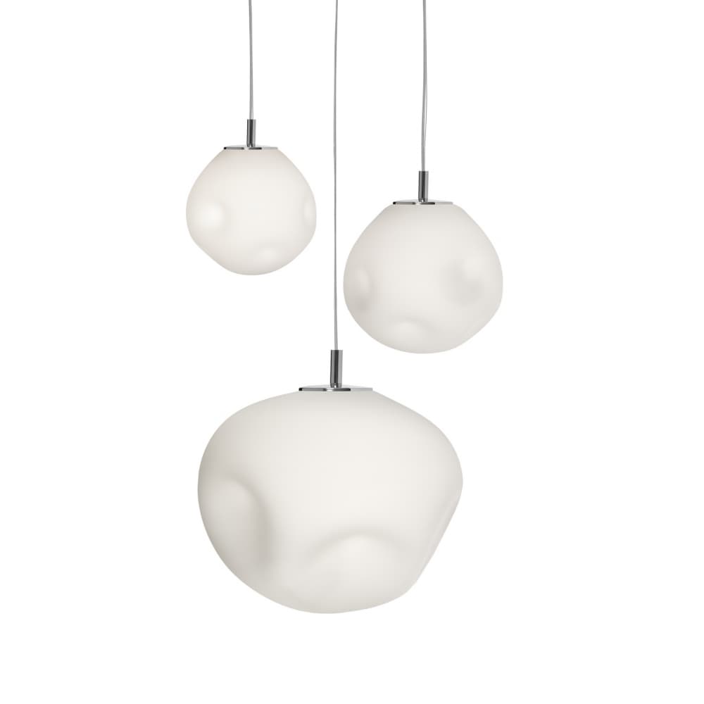 Lampa wisząca Cloe Plafon 3 srebrna, Kaspa - 178321