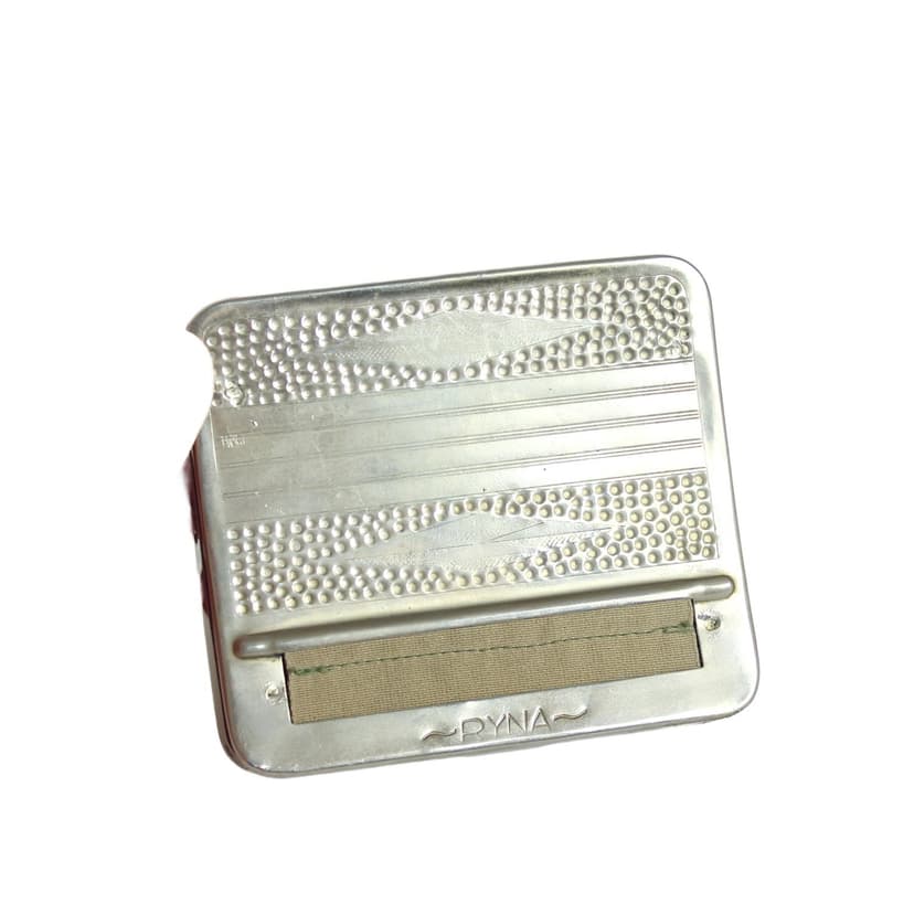 Dyspenser do papierosów, srebrny, metal, Czechosłowacja, lata 50.