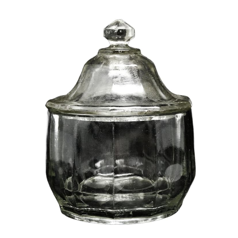 Cukiernica, Art Deco, szkło prasowane, Niemcy, lata 50.