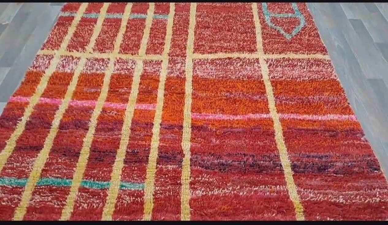 Ręcznie tkany dywan 150x250 cm, wełna, multikolor, Maroko - 200238