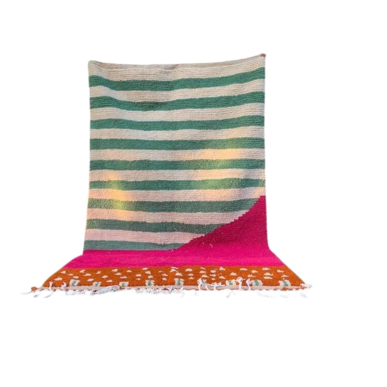 Handwoven rug 150x250 cm, wool, multicolor, Morocco