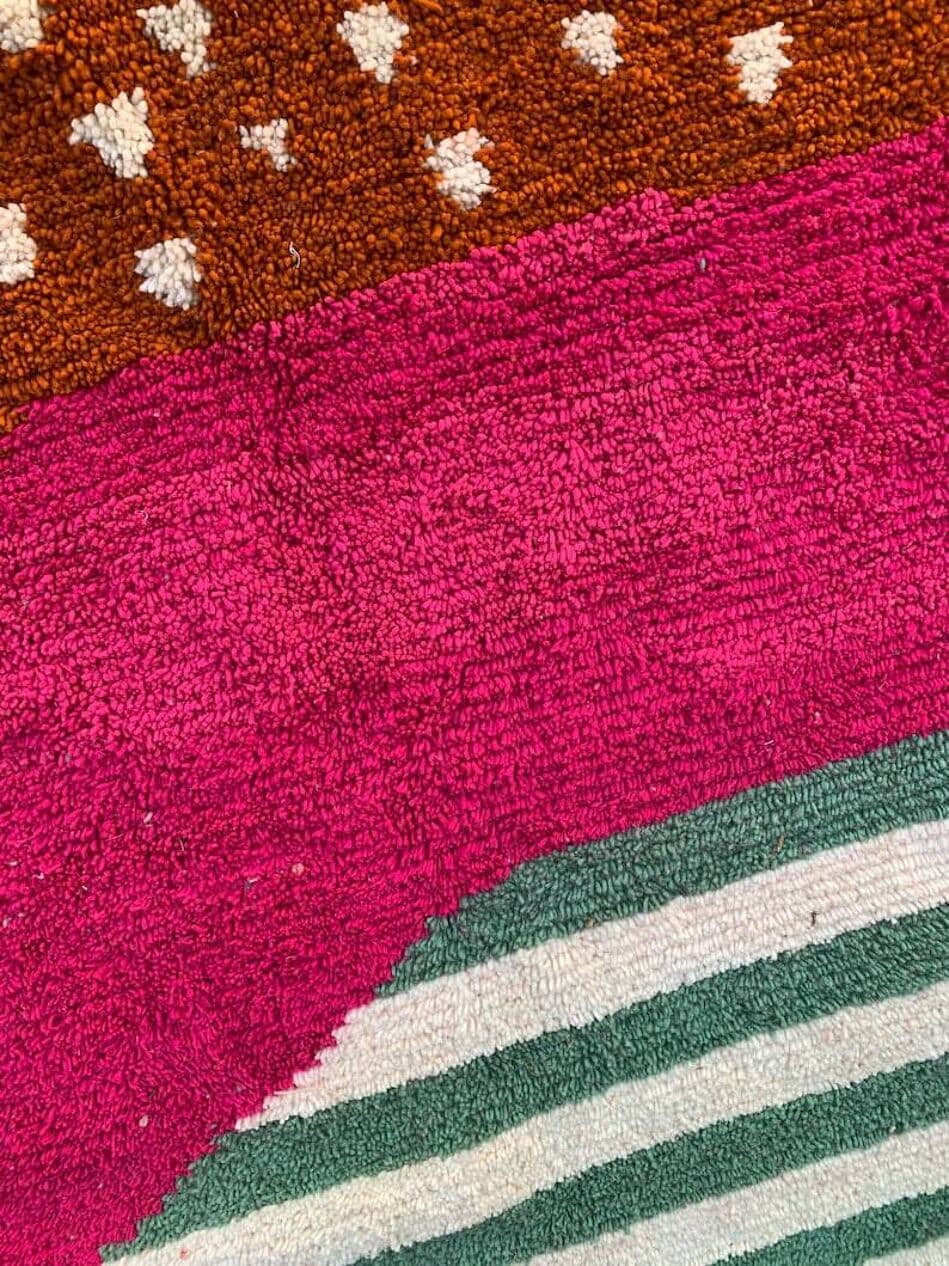 Handwoven rug 150x250 cm, wool, multicolor, Morocco - 200129