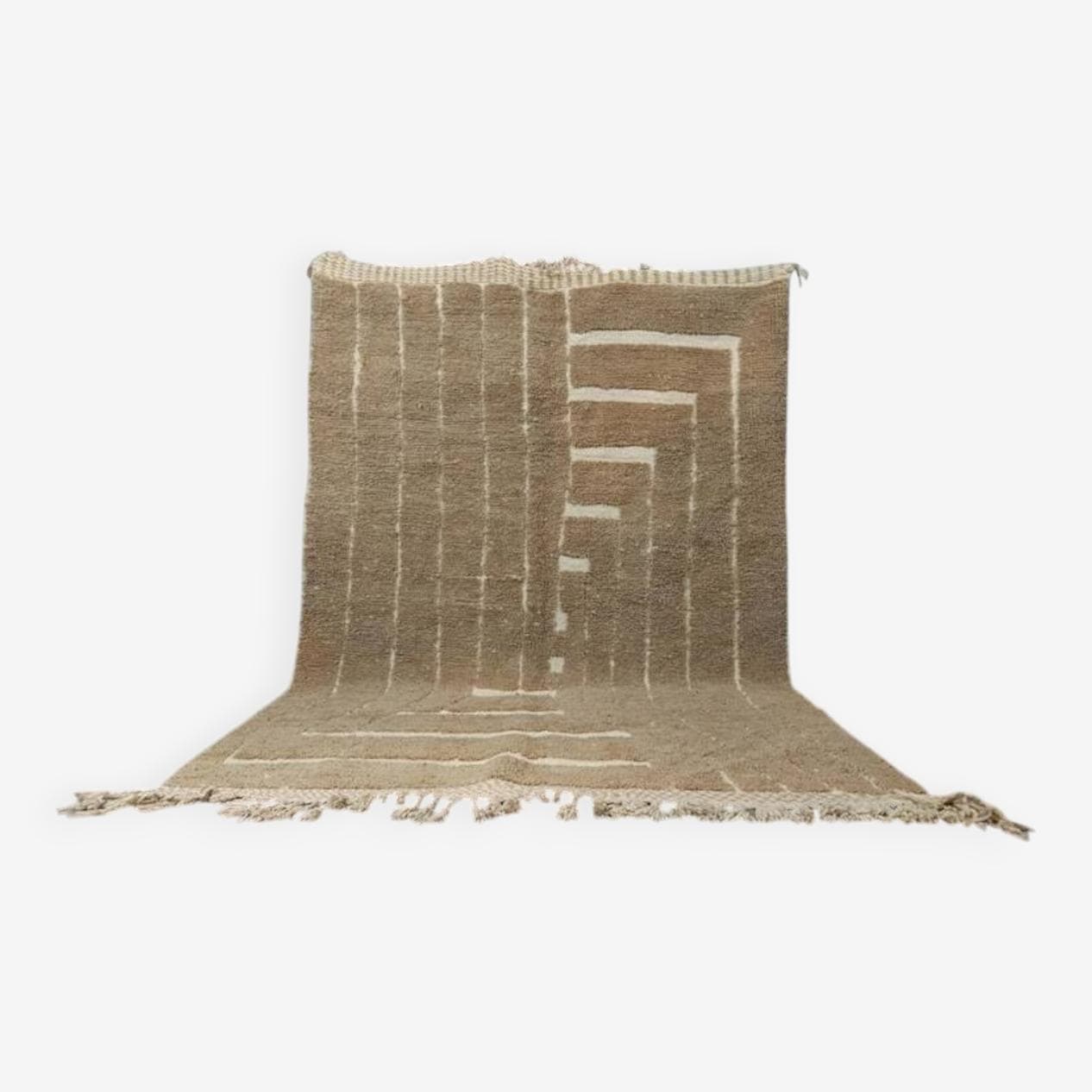 Ręcznie tkany dywan 150x250 cm, wełna, beżowy, Maroko - 199539