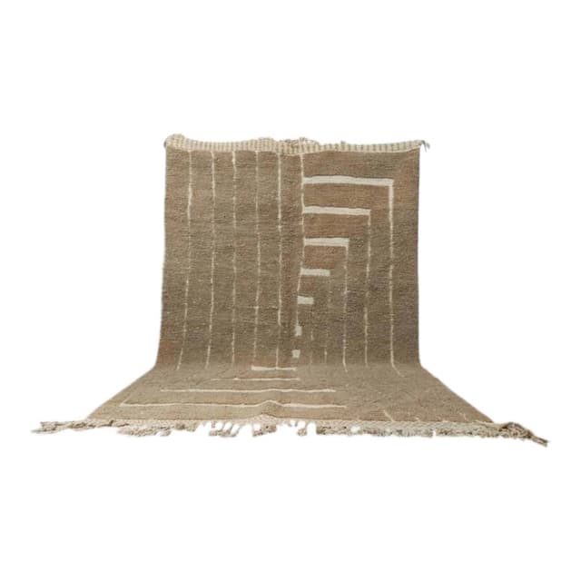 Ręcznie tkany dywan 150x250 cm, wełna, beżowy, Maroko - WYMIARY