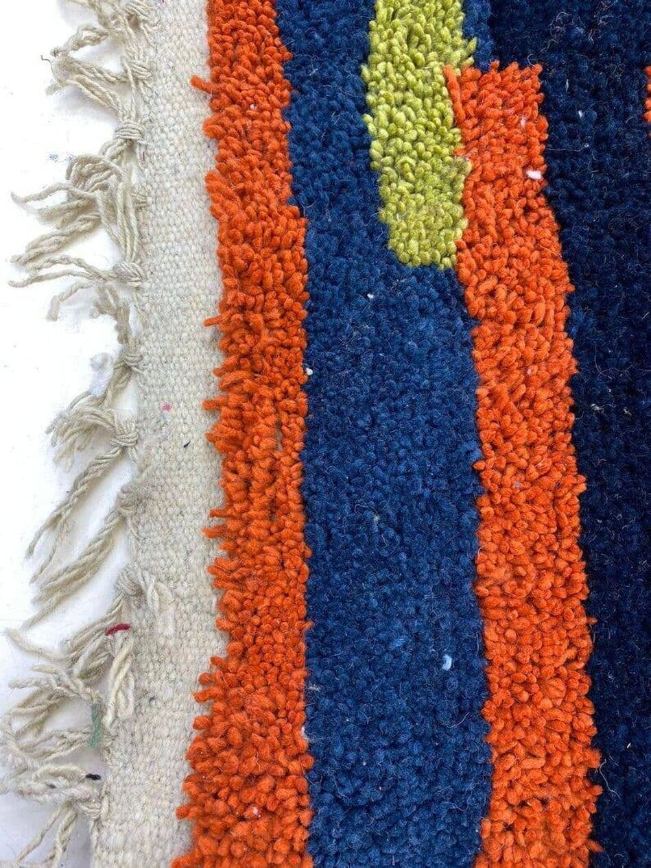 Handwoven rug 200x300 cm, wool, multicolour, Morocco - 199010