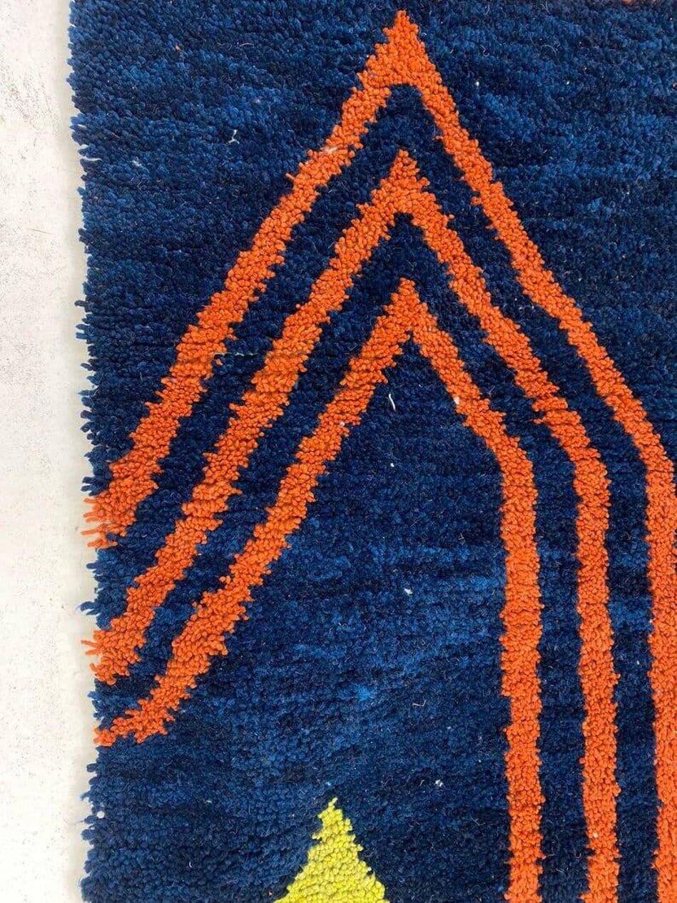 Handwoven rug 200x300 cm, wool, multicolour, Morocco - 199007