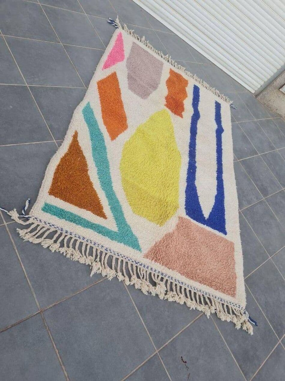 Ręcznie tkany dywan 300x200 cm, wełna, multikolor, Maroko - 200827