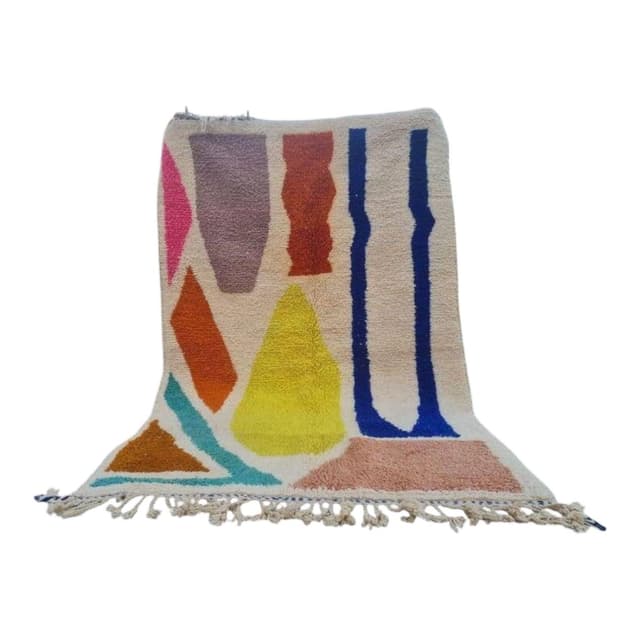 Ręcznie tkany dywan 300x200 cm, wełna, multikolor, Maroko - WYMIARY