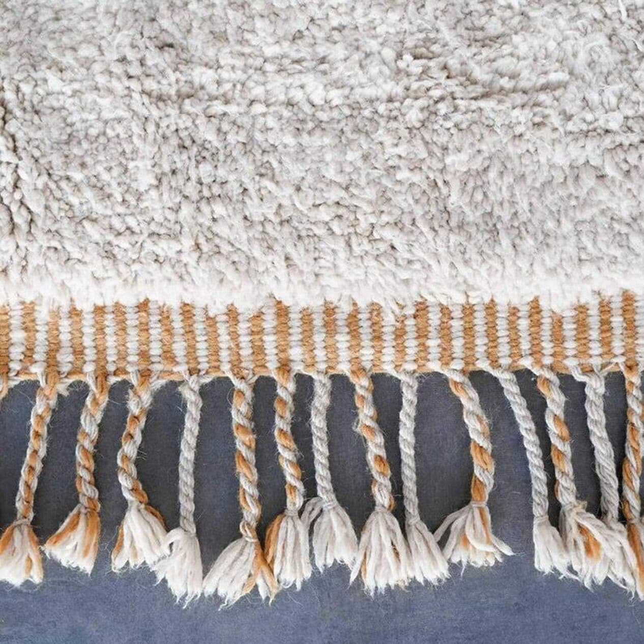 Handwoven rug 200x300 cm, wool, brown, beige, Morocco - 201306