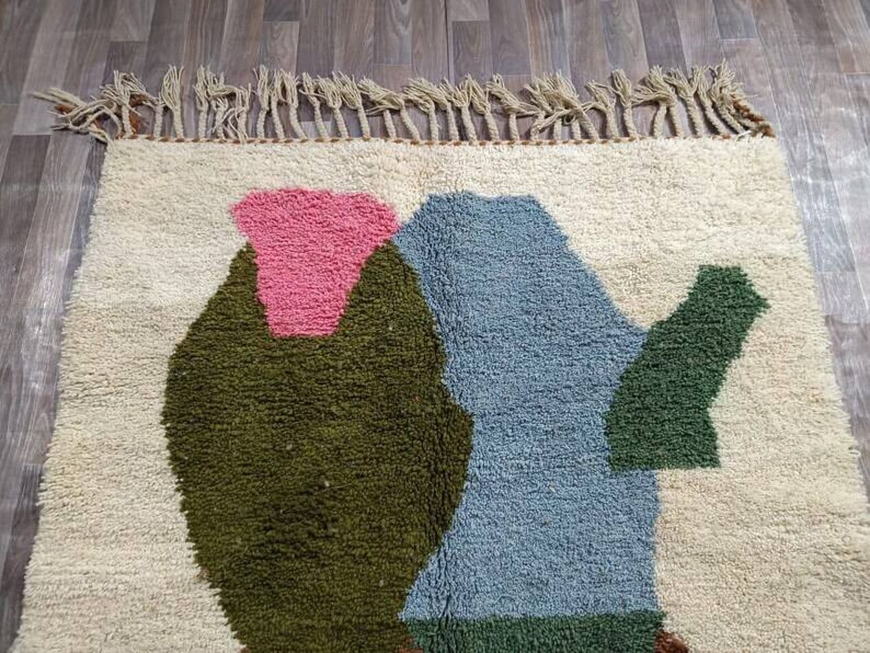 Ręcznie tkany dywan 250x150 cm, wełna, multikolor, Maroko - 201271