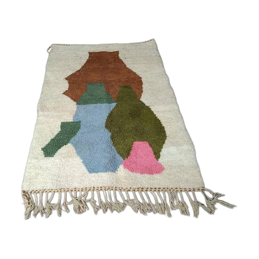 Ręcznie tkany dywan 250x150 cm, wełna, multikolor, Maroko