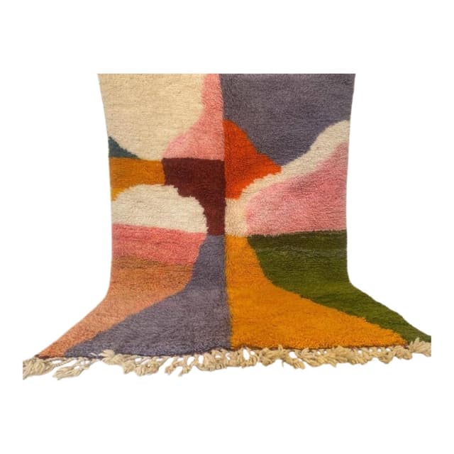 Ręcznie tkany dywan 250x150 cm, wełna, multikolor, Maroko - WYMIARY