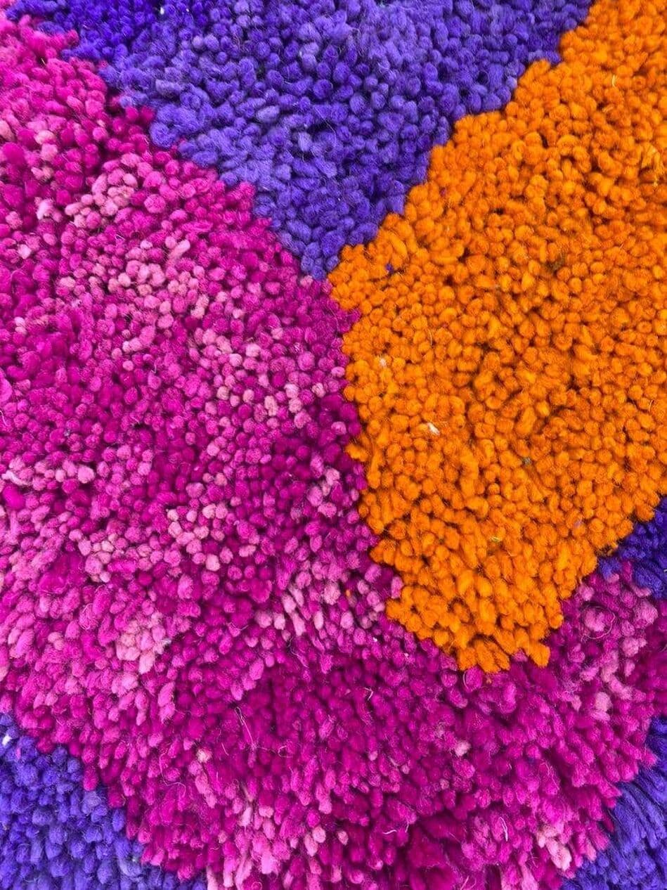 Ręcznie tkany dywan 250x150 cm, wełna, multikolor, Maroko - 202796