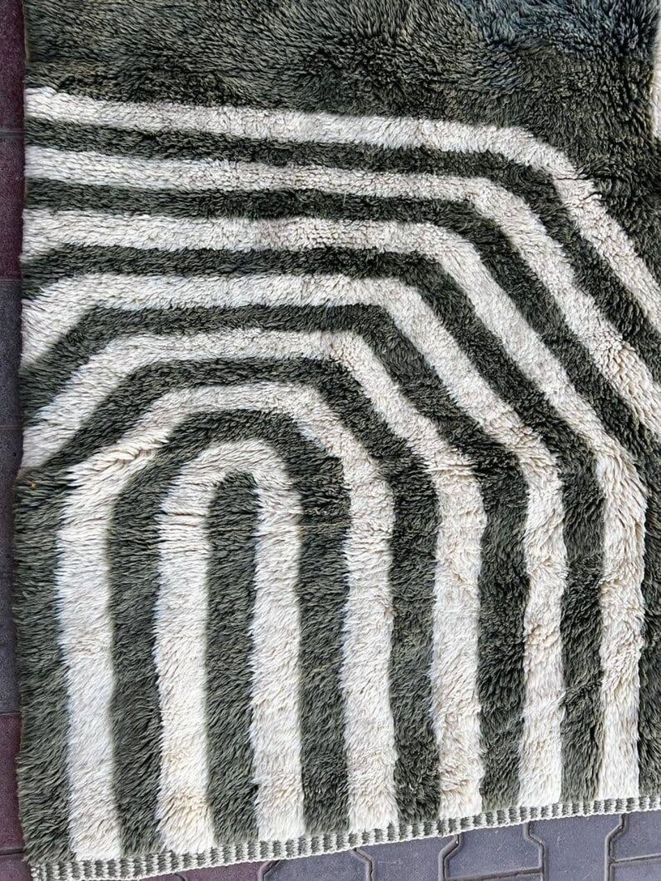 Ręcznie tkany dywan 160x260 cm, wełna, szary, kremowy, Maroko - 202066