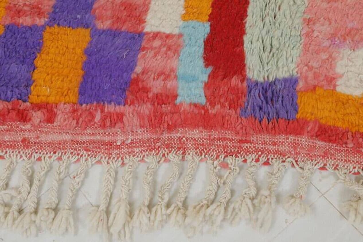 Ręcznie tkany dywan 200x300 cm, wełna, multikolor, Maroko - 202003