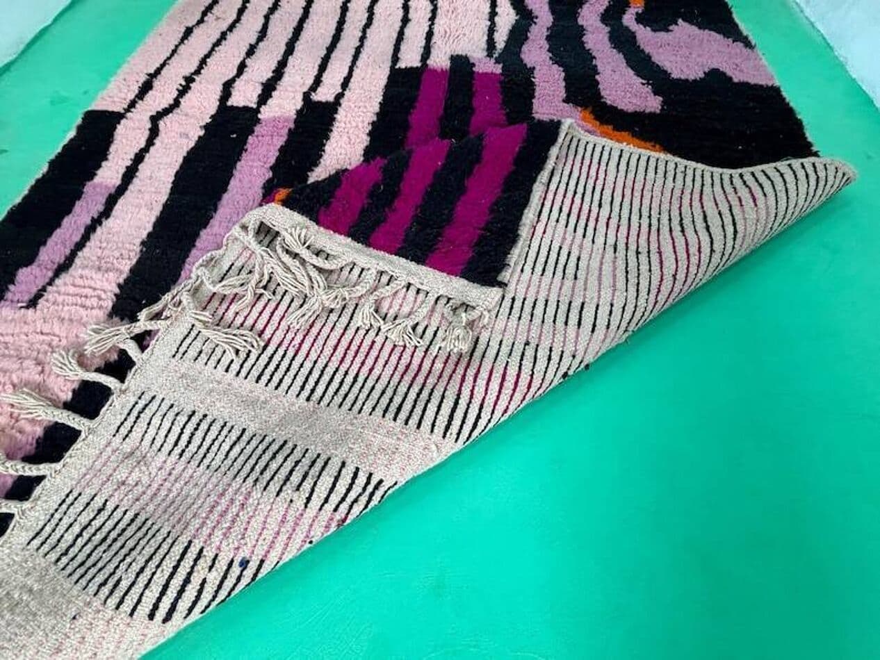 Ręcznie tkany dywan 200x300 cm, wełna, wielokolorowy, Maroko - 201972