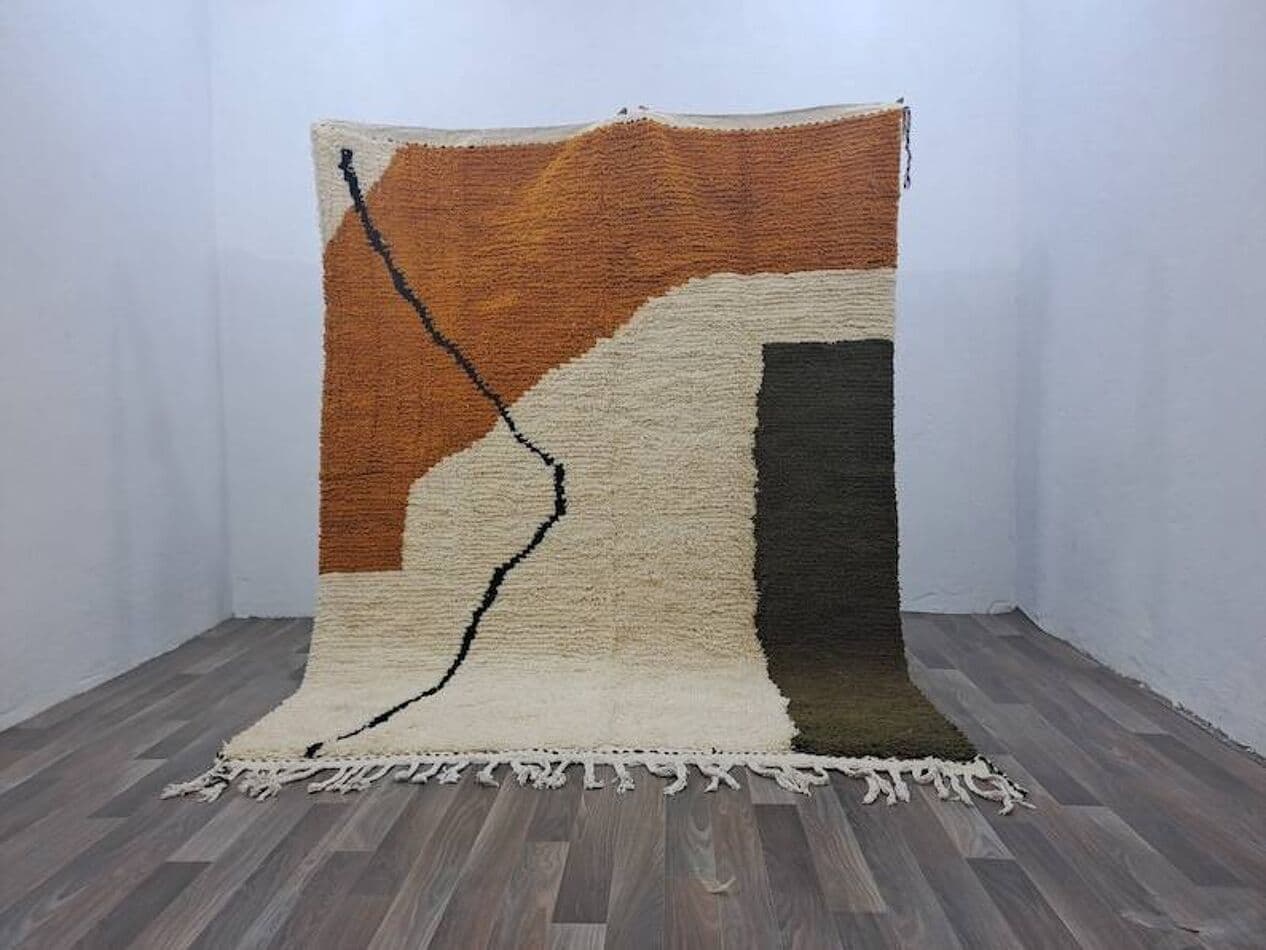 Ręcznie tkany dywan 150x250 cm, wełna, multikolor, Maroko - 205336