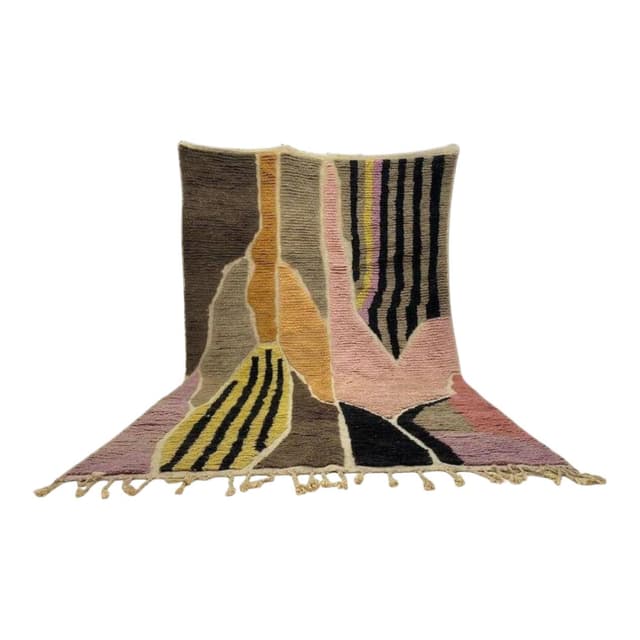 Ręcznie tkany dywan 150x250 cm, wełna, multikolor, Maroko - WYMIARY