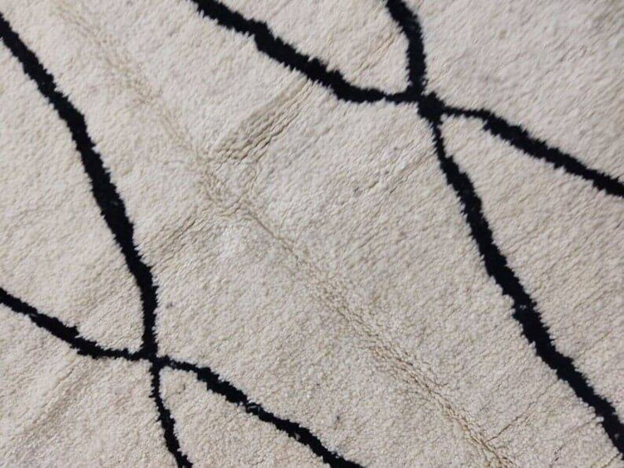 Ręcznie tkany dywan 150x250 cm, wełna, biały, Maroko - 204812