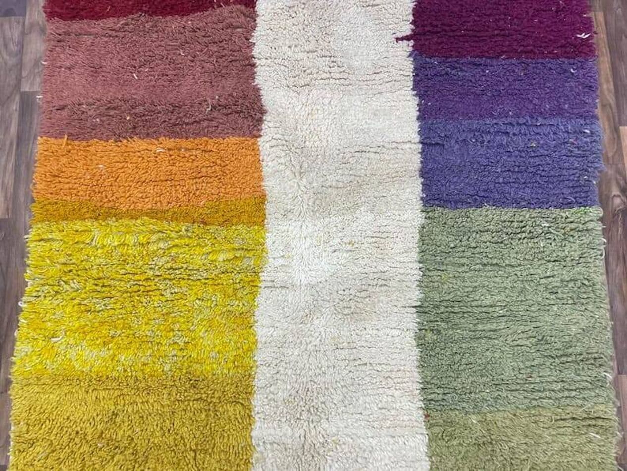 Ręcznie tkany dywan 200x300 cm, wełna, multikolor, Maroko - 204650