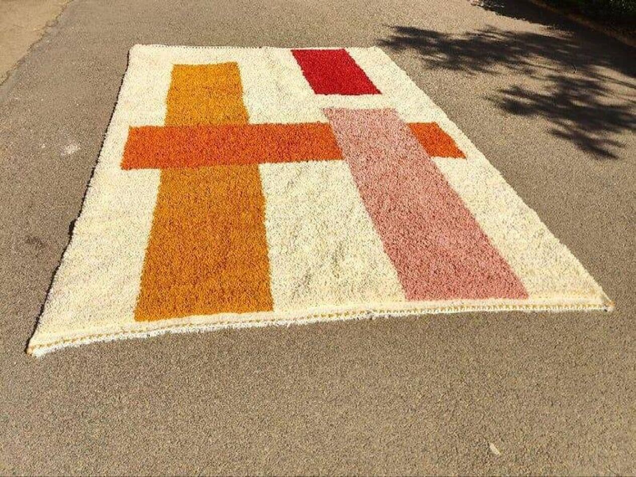 Ręcznie tkany dywan 150x250 cm, wełna, multikolor, Maroko - 204624