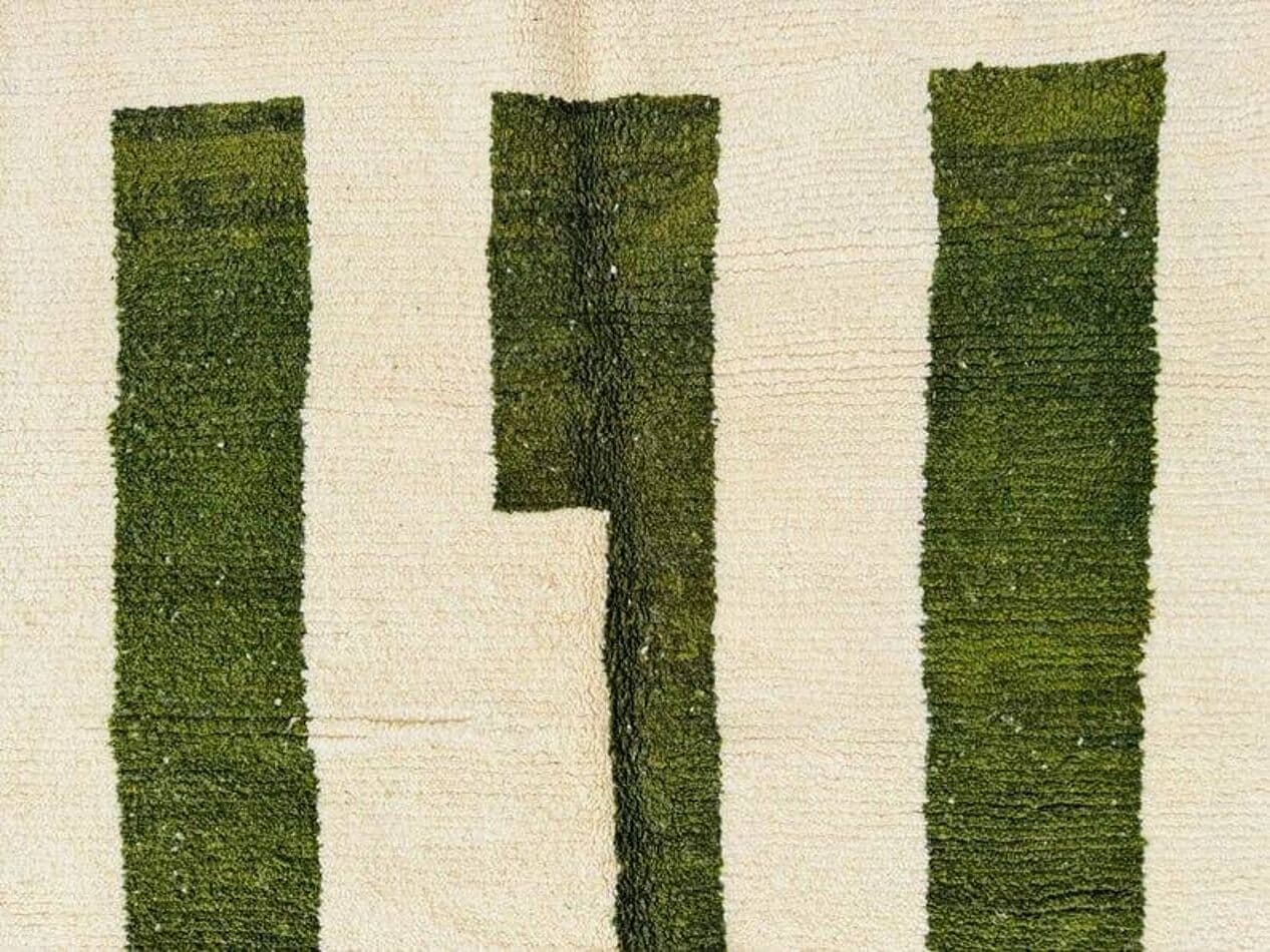 Ręcznie tkany dywan 160x250 cm, wełna, zielony, Maroko - 204313