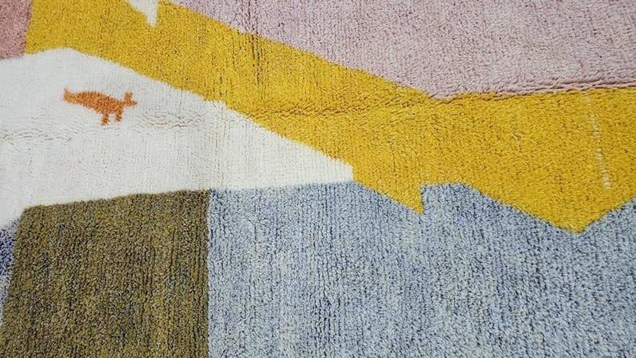 Ręcznie tkany dywan 150x250 cm, wełna, multikolor, Maroko - 206939