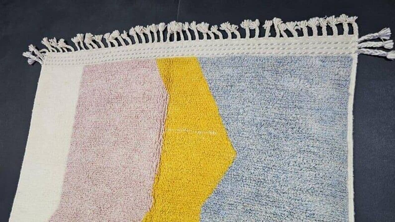 Ręcznie tkany dywan 150x250 cm, wełna, multikolor, Maroko - 206941