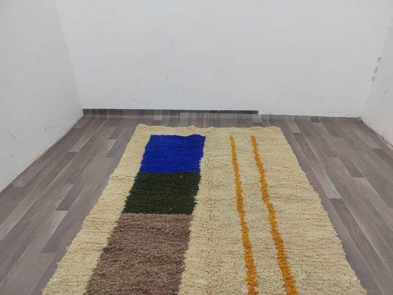 Ręcznie tkany dywan 150x250 cm, wełna, multikolor, Maroko - 206324