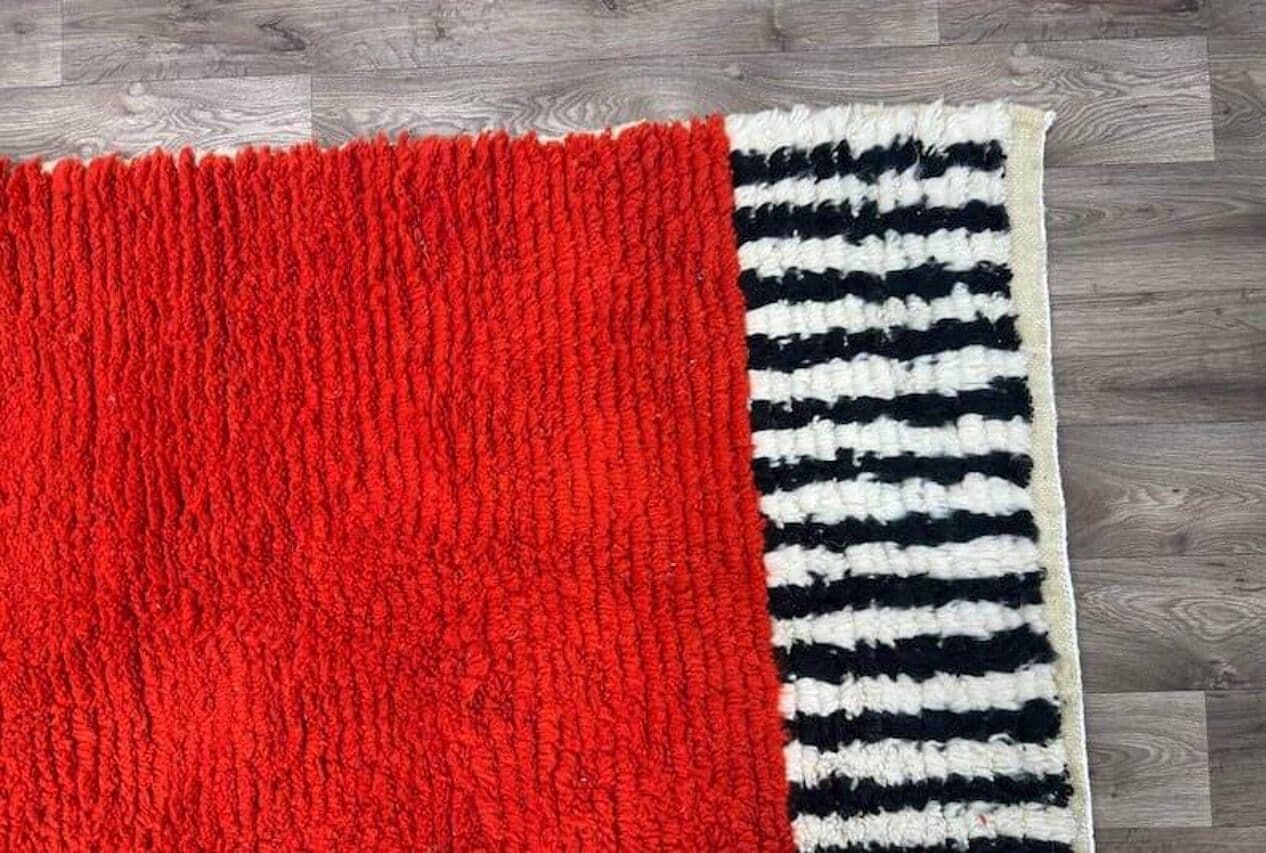 Handwoven rug 150x250 cm, wool, red, Morocco - 207746