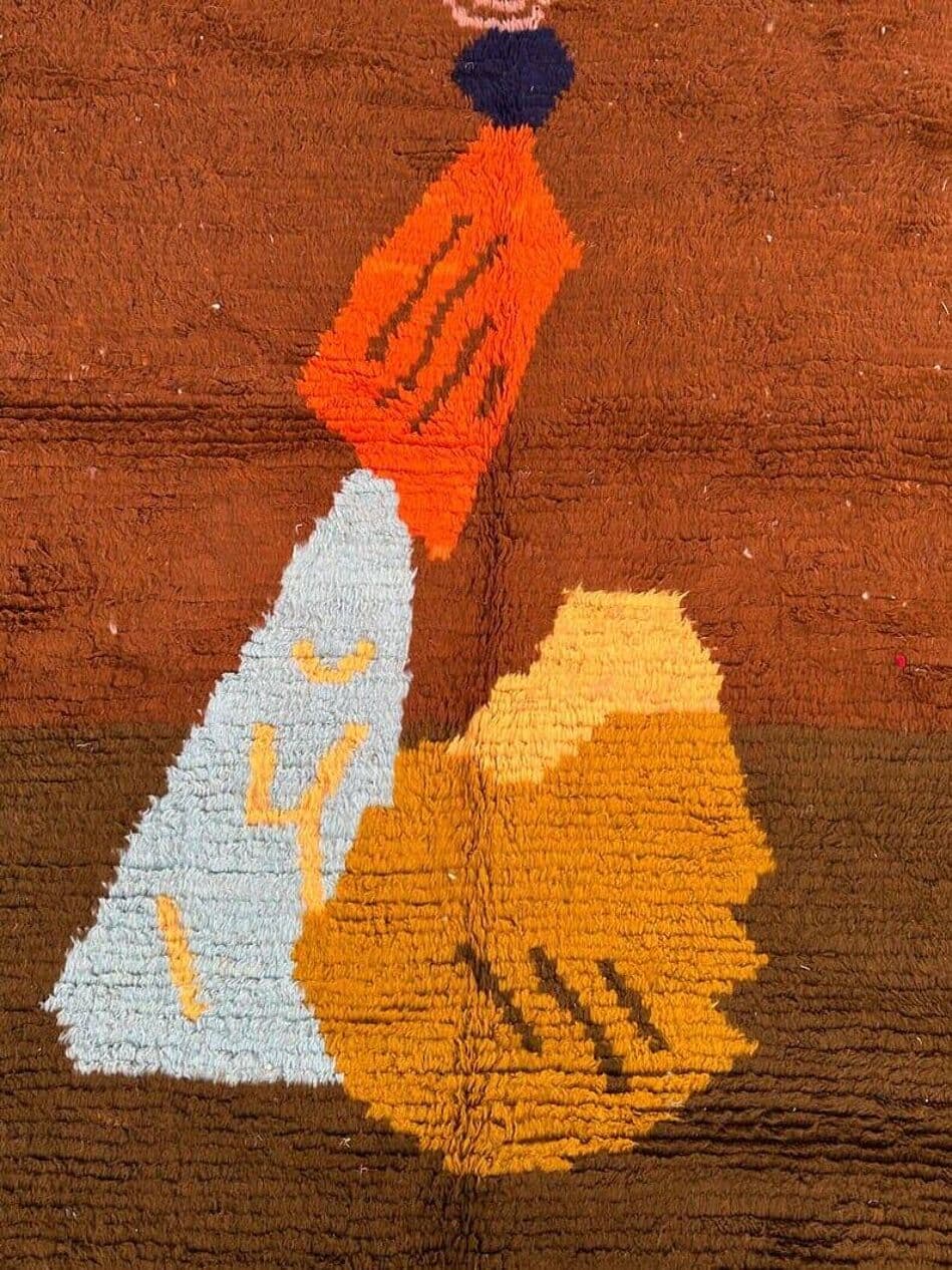 Ręcznie tkany dywan 140x260 cm, wełna, multikolor, Maroko - 208926