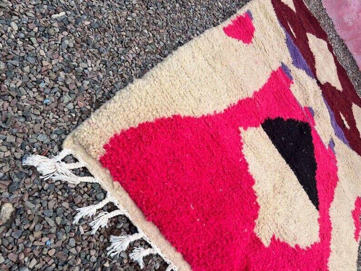 Ręcznie tkany dywan 200x300 cm, wełna, multikolor, Maroko - 208736