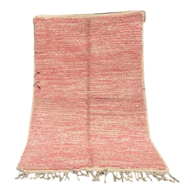 Ręcznie tkany dywan 150x250 cm, wełna, różowy, beżowy, Maroko - WYMIARY