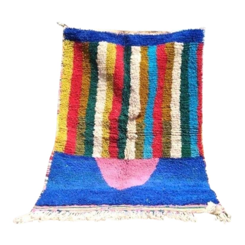 Ręcznie tkany dywan 160x240 cm, wełna, multikolor, Maroko