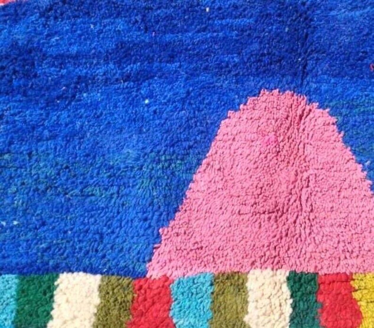 Ręcznie tkany dywan 160x240 cm, wełna, multikolor, Maroko - 209584