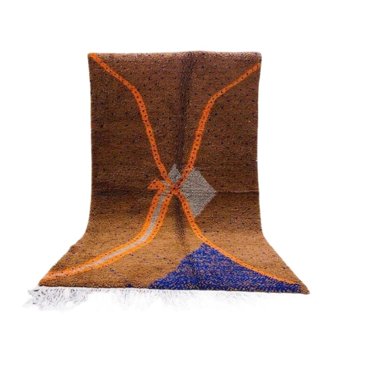 Handmade rug 100x200 cm, wool, multicolor, Morocco