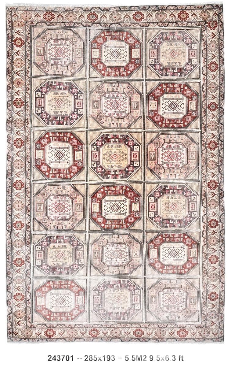 Dywan 193x285 cm, brązowy, wełna, Turcja, lata 70.