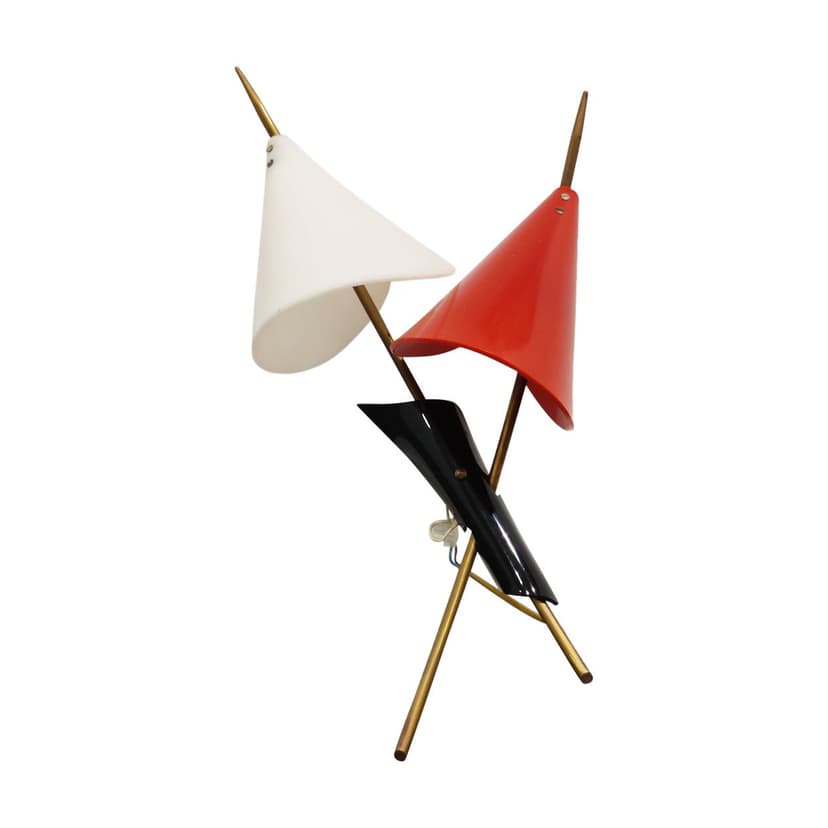 Kinkiet, multikolor, akryl, mosiądz, Włochy, lata 50.