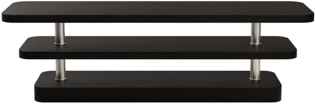 Szafka RTV Rel czarny i stal szczotkowana, Feum - WYMIARY